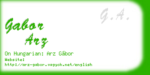gabor arz business card